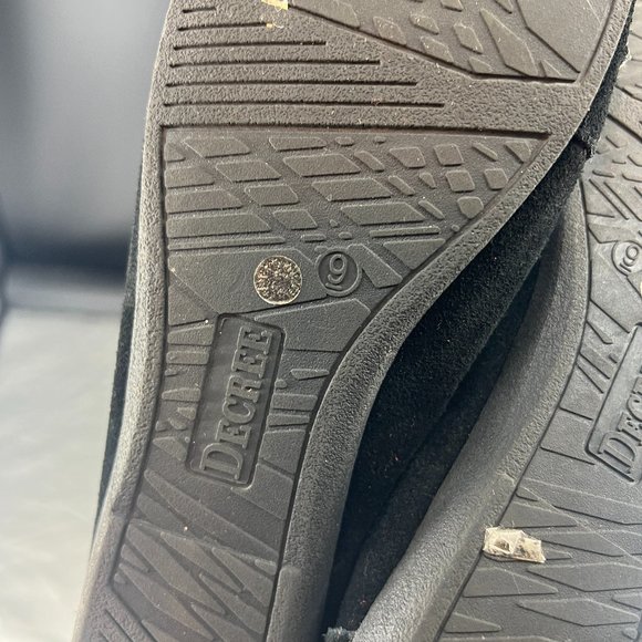 Y2K Decree Black Suede Flats / Loafers - Picture 6 of 9